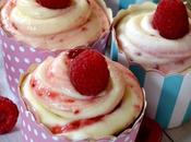 Limoncello Raspberry Swirl Cupcakes