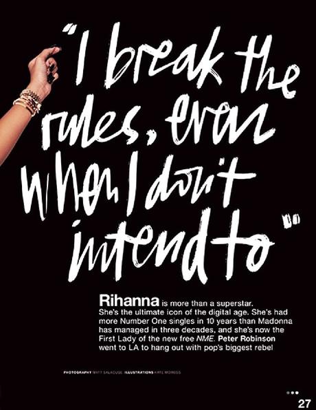 Rihanna Breaks The Rules In The Latest Issue Of NME Magazine