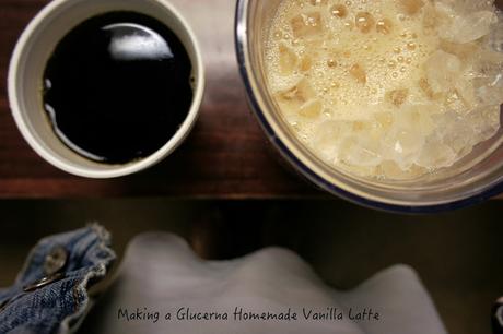 Making a hold-me-steady-till-lunch Glucerna Homemade Vanilla Latte