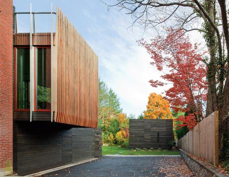 A modern addition in Newton, Massachusetts