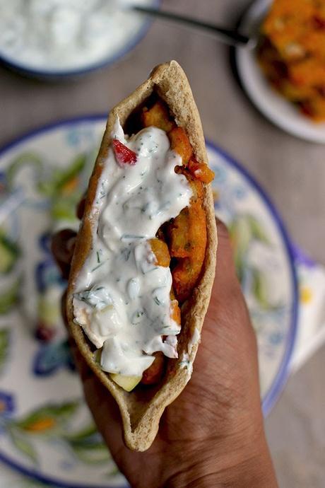 Chickpea Croquettes with Tzatziki Sauce