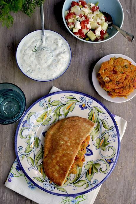 Chickpea Croquettes with Tzatziki Sauce