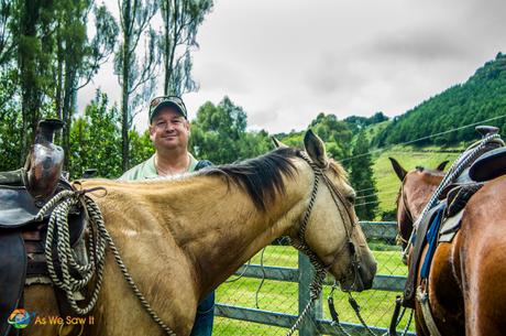 Dan, after making it to the top of the mountain and the horse survived.