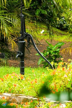 Water pump in the garden at Casa Grande Resort, Bambito, Panama.