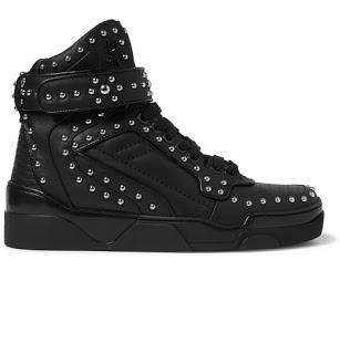 Studded to Shine:  Givenchy Tyson Studded Leather High-Top Sneaker