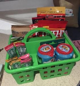 Car travel snack basket