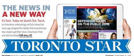 The Toronto Star: new tablet edition via Star Touch