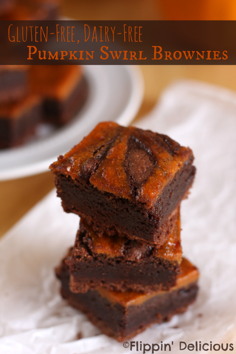 Pumpkin Recipe Round Up Gluten Free Pumpkin Swirl Brownies