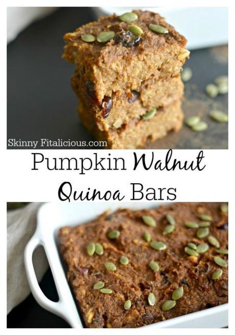 Pumpkin Recipe Round Up Pumpkin Walnut Quinoa Bars