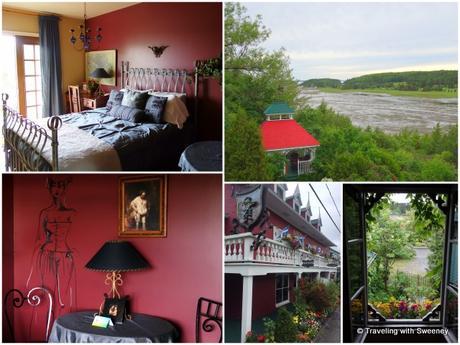 Auberge du Mange Grenouille: My uniquely-decorated room (left); views from my room (right)