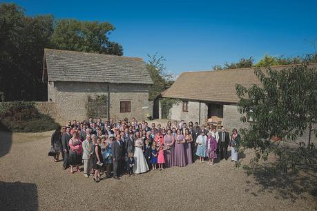 Wedding party group shot