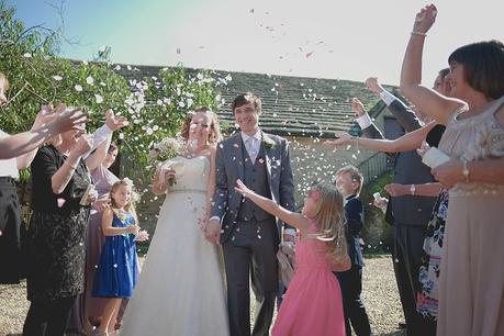 Confetti shot at Kingston Country Courtyard Wedding