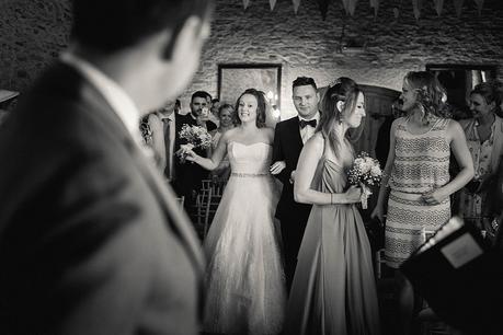 Bridal entrance at Kingston Country Courtyard Wedding