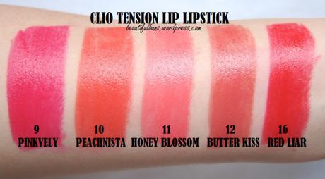 CLIO Tension Lip lipsticks (3)