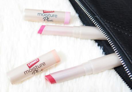 Carmex Moisture Plus Ultra Hydrating Lip Balms Sheer Pink Sheer Peach Review Swatches