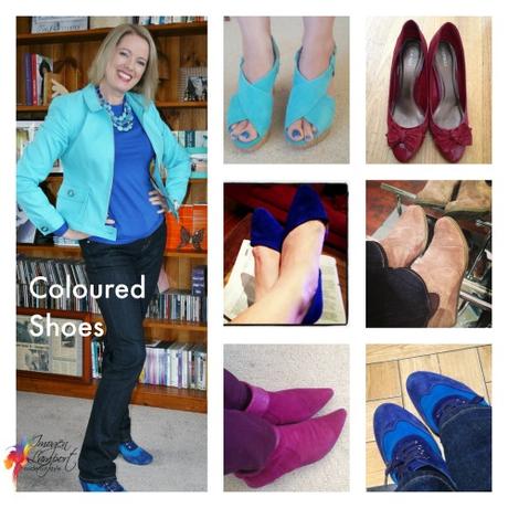 Coloured statement shoes - relate the color to your outfit