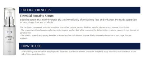 IOPE Essential Skin Boosting Serum infor