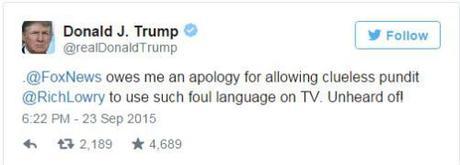 Trump demands apology from Fox News