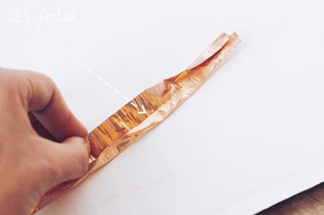 Copper tape jewelery DIY.