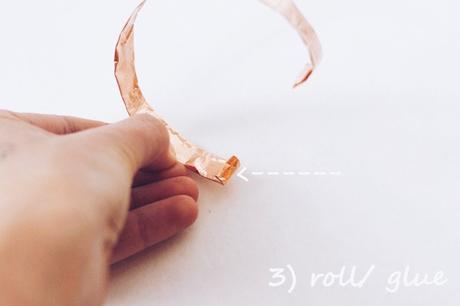 Copper tape jewelery DIY.