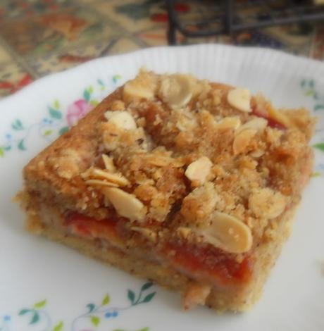 Plum and Hazelnut Crumble Slice