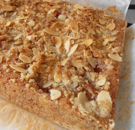 Plum and Hazelnut Crumble Slice