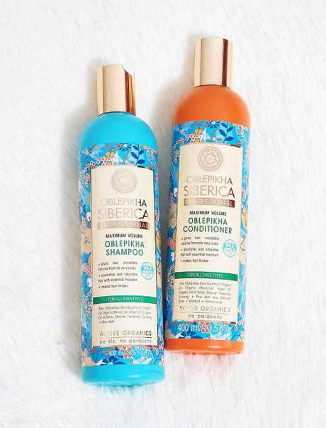 natura siberica oblepikha professional maximum volume shampoo conditioner  review