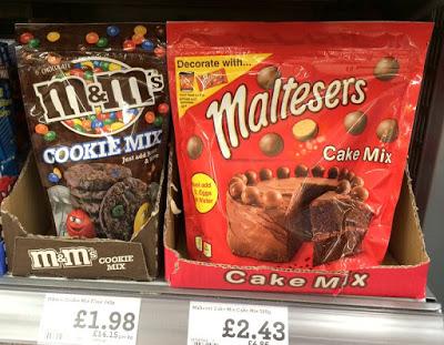 New Instore: Maltesers Cake Mix and M&M's Cookie Mix