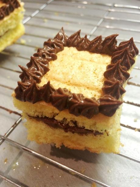 mary berry chocolatines piped top and filled inside chocolate buttercream