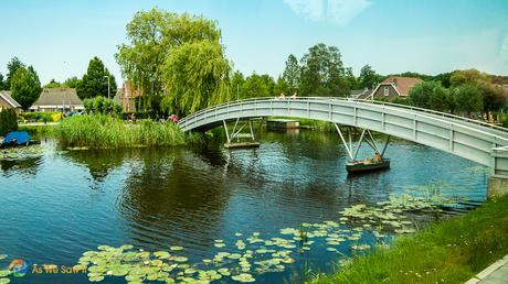 Bridge over a canal in Giessenburg, Netherlands