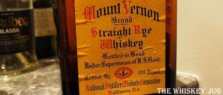 Mount Vernon Rye Whiskey Label