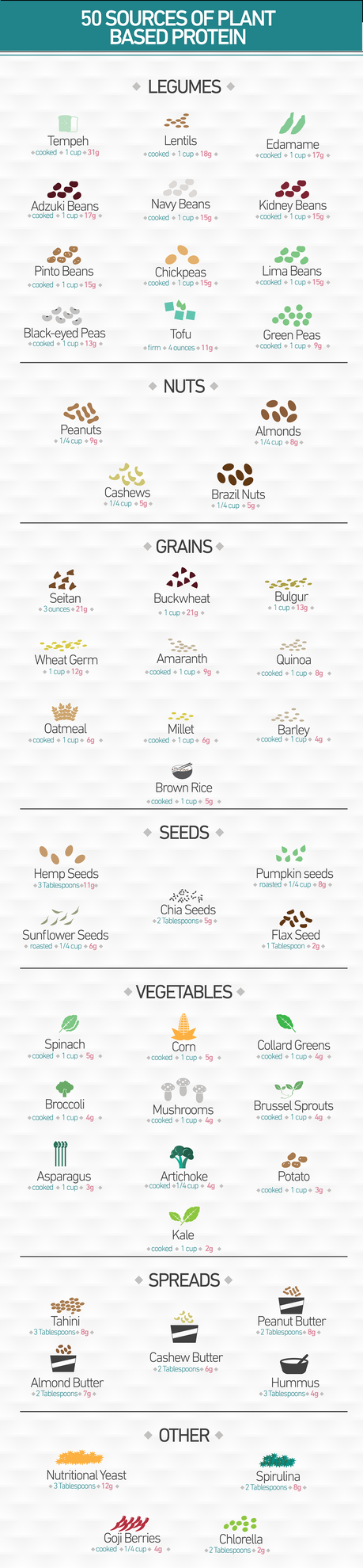 50 Vegetarian and Plant Based Protein Sources