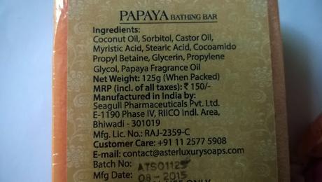 Aster Papaya Luxury Bathing Bar Review