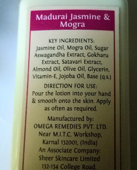 Sheer Skinz Ultra Rich Madurai Jasmine & Mogra Hand & Body Lotion Review