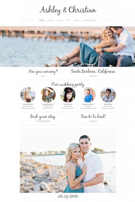 custom wedding website