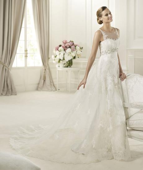 Exquisite Sweep/brush Train Beading Tulle Straps Lace A-line Wedding Dresses-1