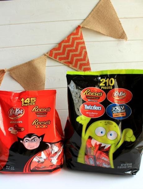 Scare up some silly fun this Halloween with these easy to make treat bags! #TrickOrSweet #ad