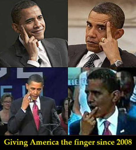 Obama gives America the finger