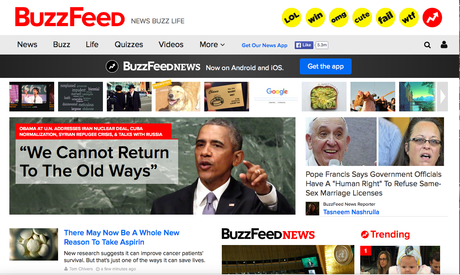 Buzz Feed, the quizzes, the silly—and, soon, the serious news