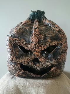 Haunted paper mache pumpkins