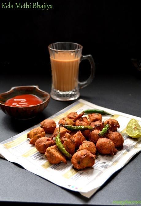 khalwa, kela methi bhajiya