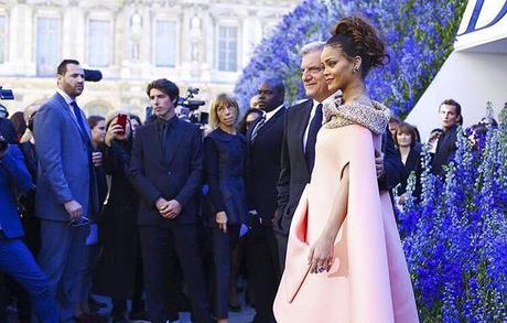 Rihanna Attends Dior’s Paris Fashion Show