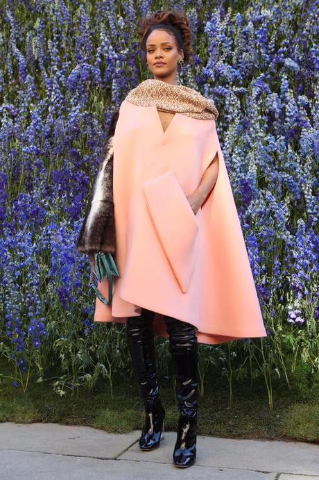 Rihanna Attends Dior’s Paris Fashion Show