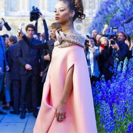 Rihanna Attends Dior’s Paris Fashion Show