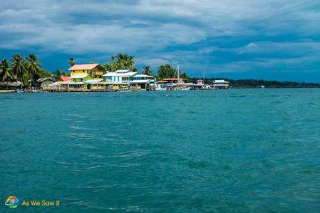 View of the bay separating Isla Colon and Isla Carenero.