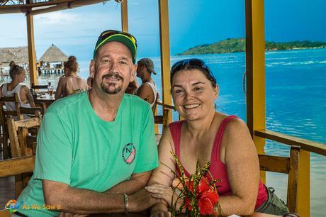 Linda (nana) and Dan (pap) at Bibi's on the Beach.