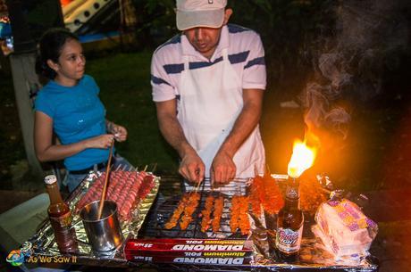 Evening snack from a street vendor.