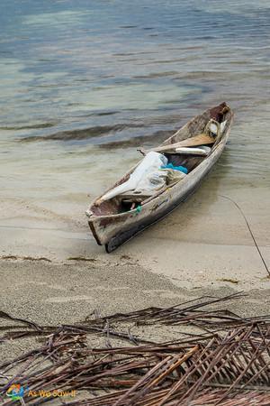 Dugout canoes still in use on Isla Colon.