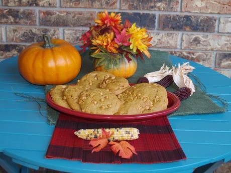 Monster Pumpkin Butterscotch Cookies for #cookieofthemonth