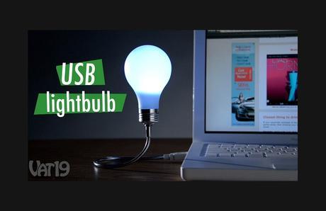 This USB Lightbulb by Vat19 is a no-fuss portable laptop lamp.